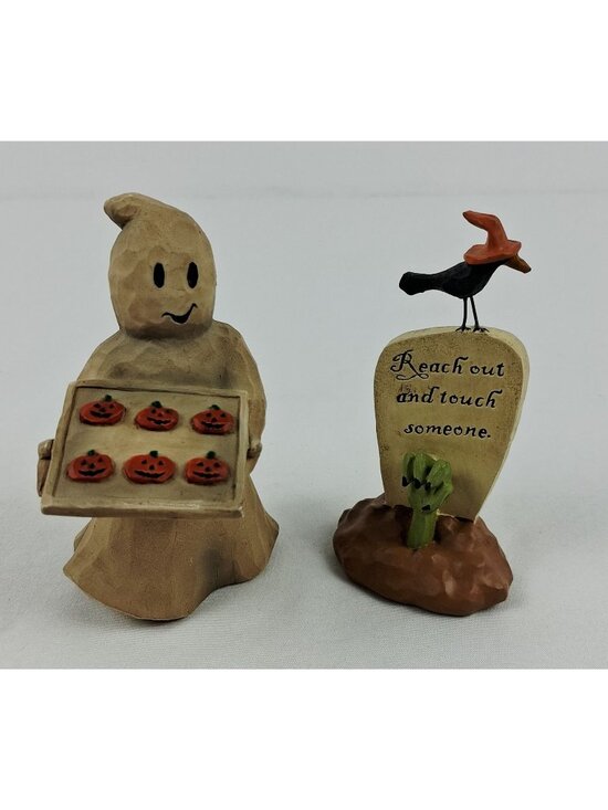 Blossom Bucket Other - Blossom Bucket Halloween Figurines Ghost, Pumpkins, Grave Stone, Crow